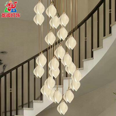 式楼吊灯别墅客型厅灯酒店大o堂售楼881复部吊灯挑空lft公寓楼梯
