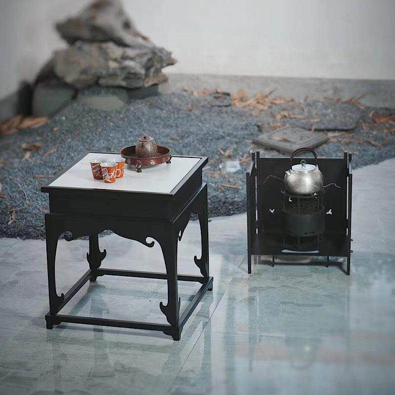 宋式铁艺精钢炭炉炉端烧围炉煮茶桌几花几香几一体多功能火钵其他