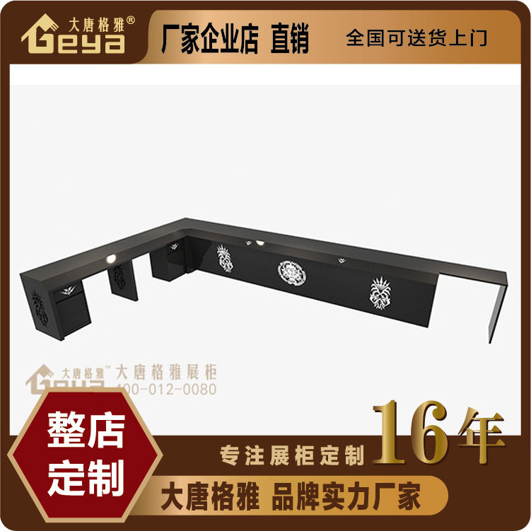 南京烤漆展柜制作烤漆柜台展示柜制作南京纹身馆整店制作