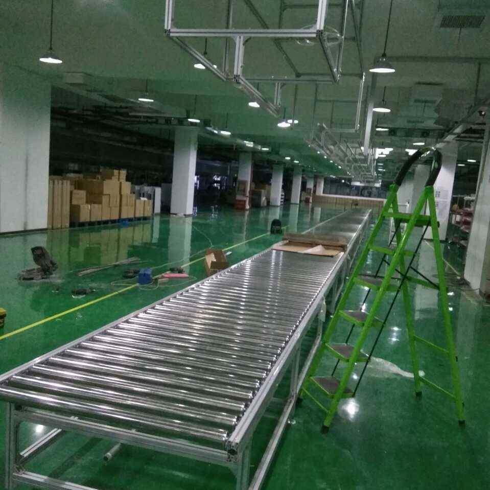 滚筒输送机流水线物流快递转弯滚筒传送机自动输送设备