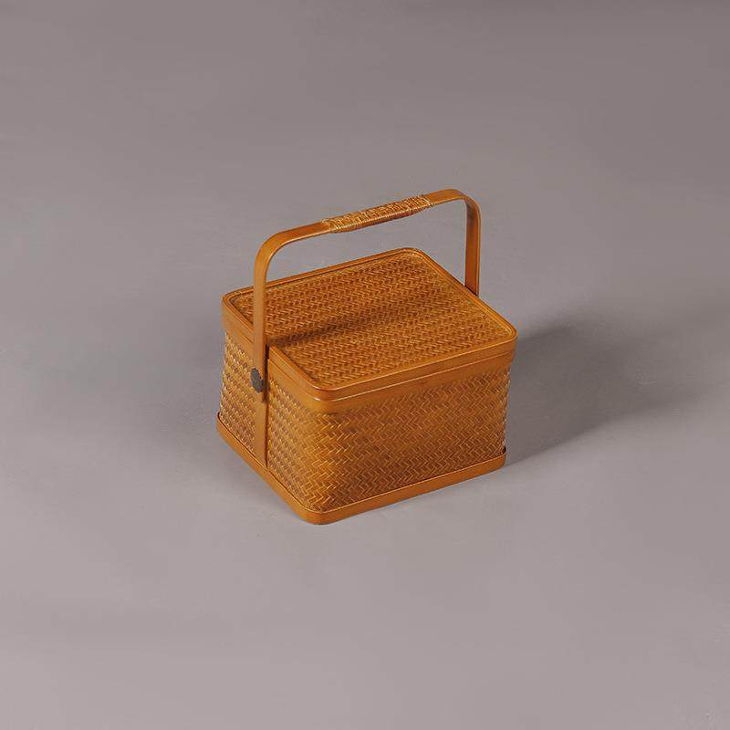 单层竹编提篮收纳日式双层水果点心果盘宫廷食盒影视道具复古风,工业油品/胶粘/化学/实验室用品,其他实验室设备,淘宝优惠券,粉丝福利购,淘宝优惠卷
