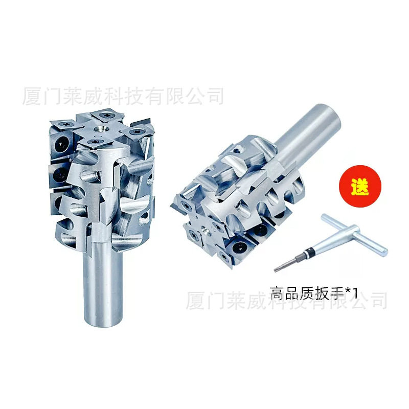 木工镂铣螺旋刀数控立铣刀铣刀舍弃式镂铣刀带柄开槽修边刀榫槽机