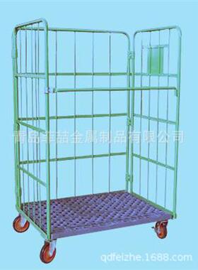 货架推车仓库通用快递分拣笼车底座铁板多种规格可折叠物流台车