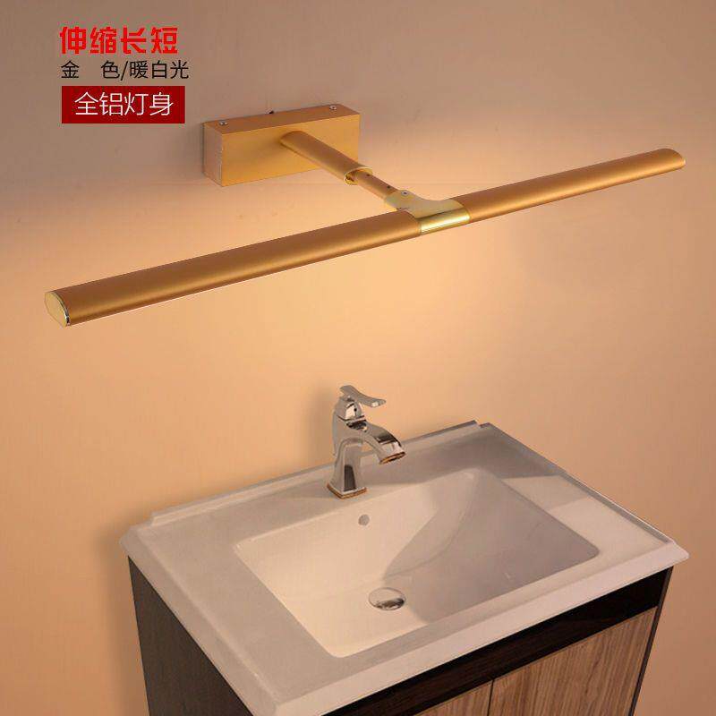 铝合金镜前灯卫生间led浴室灯化妆简约免打孔伸缩镜柜灯