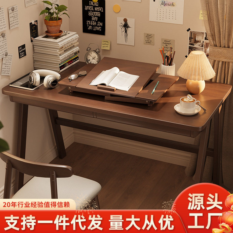 实木电脑增高架阅读架客厅书房站立式工作台床上折叠桌学习小书桌图片