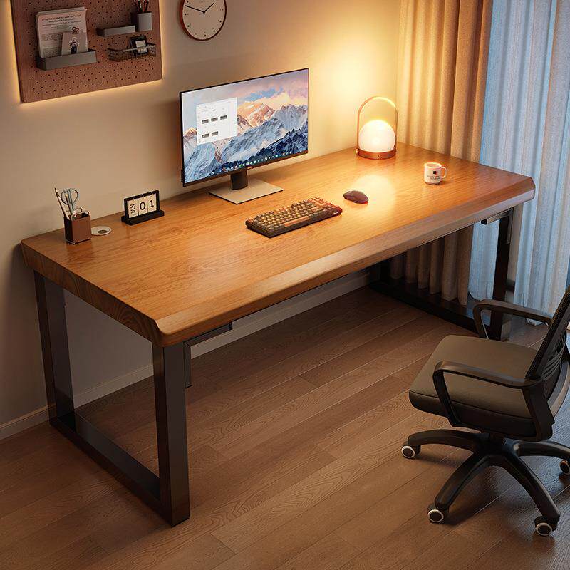 纯实木电脑桌台式卧室家用书桌学生学习写字桌子成人办公桌工作台