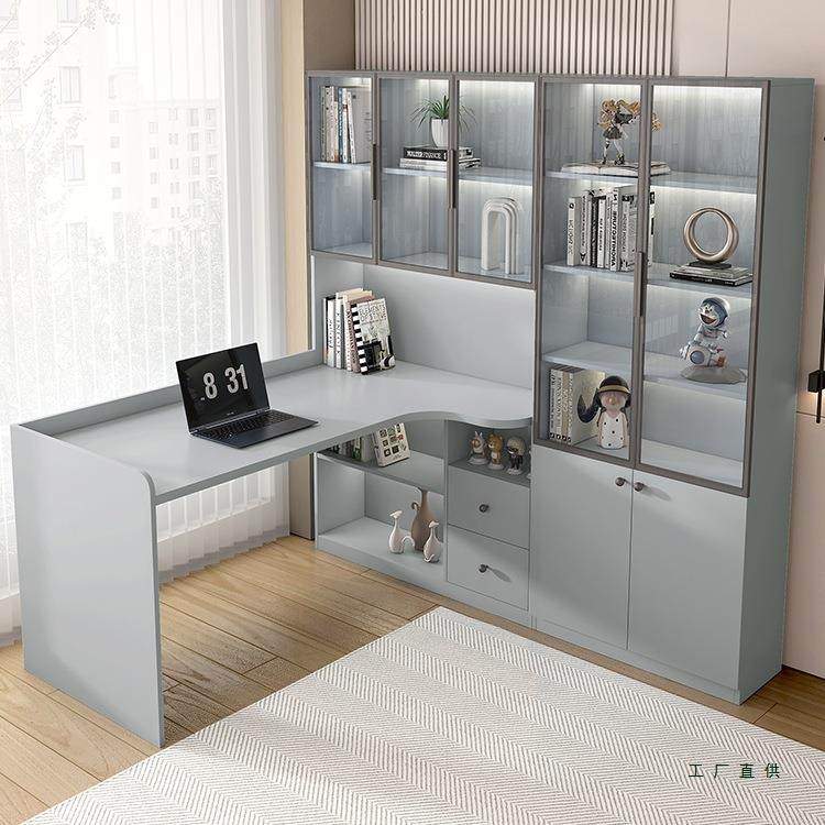 实木转角书桌书架组合书柜一体桌轻奢办公电脑桌家用写字桌学习桌,收纳整理,烫衣板及配件,淘宝优惠券,粉丝福利购,淘宝优惠卷