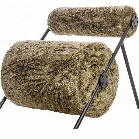 北欧设计师创意滚筒椅家用客厅简约现代艺术客厅网红绒布软包餐椅,纺织面料/辅料/配套,纺织机械配件,淘宝优惠券,粉丝福利购,淘宝优惠卷