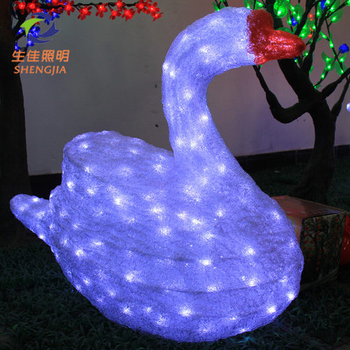 LED滴胶美陈景观造型灯发光天鹅装饰灯节日亮化灯小品灯景观灯