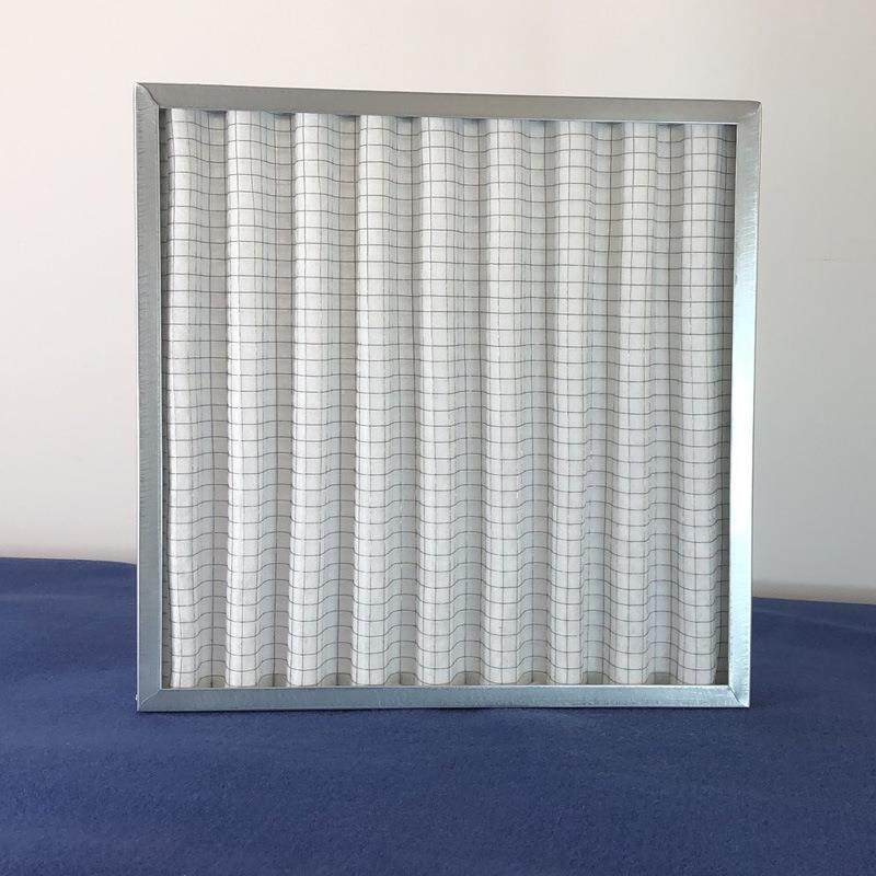 板式折叠过滤器过滤网G4粗效铝框初效镀锌框空气过滤器
