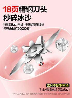 大量购买麦酷便携可式玻榨汁机小家用型多功能PHY炸璃果汁机无线