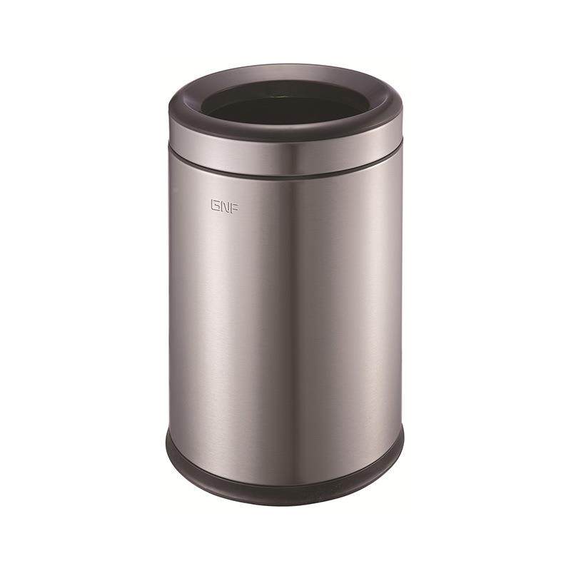 8/0/12L圆形客房房双间QPI桶GN酒店不锈钢防指1纹塑料内桶垃F圾桶