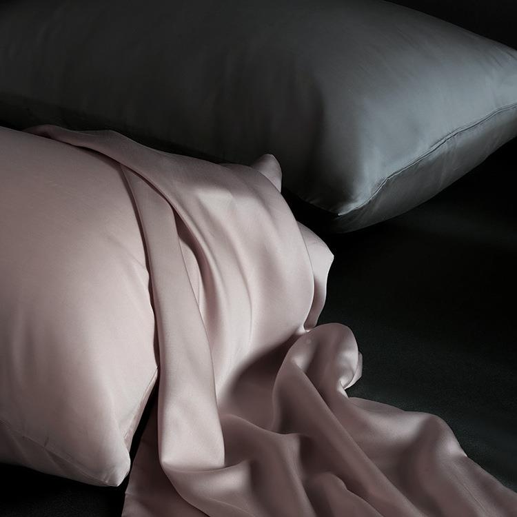 SIDANDA1肤0支滑兰精天丝枕套夏0季丝凉感亲枕头592套纯色侧睡枕