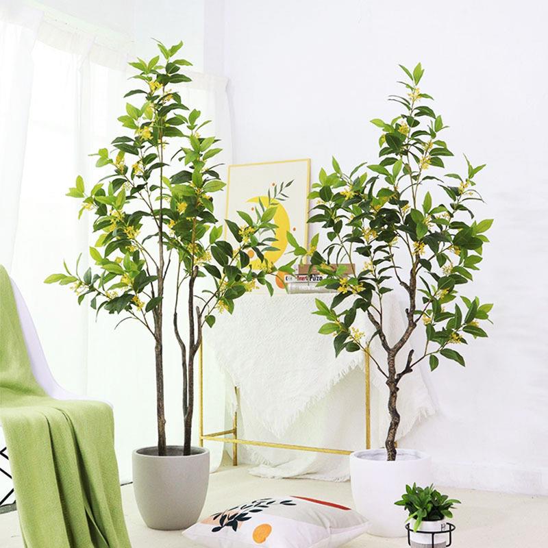民仿真537绿植月桂花人造桂树落地大型绿植宿落地树盆栽造景装饰