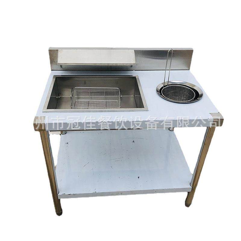 商裹台炸粉鸡粉店设备炸鸡用汉堡裹操作台不锈钢机身汉堡XLJ设备