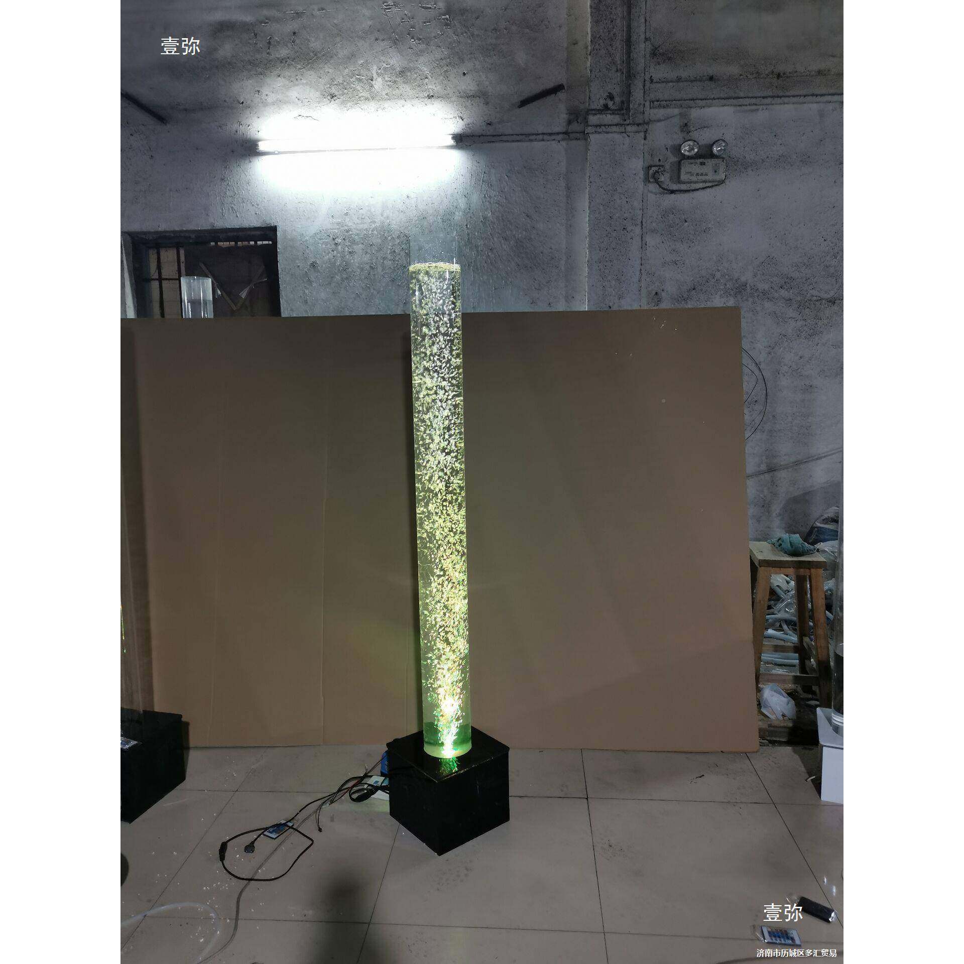 族气泡亚克力彩泡水柱色灯水屏QVL风流水气喷泉圆柱变色圆管水珠