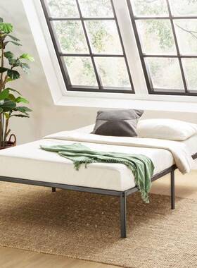 用家卧室QOQ单人平台铁架床便捷式酒人店宿双可拆卸铁艺床民架