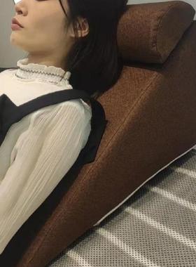 床上护理老人半躺卧床三OZC人角垫病防反流反斜坡垫酸背烧心枕头