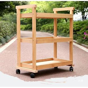 赛马特榉木制画架PCS画可车移动车画箱美术油画车画具画架轮子工