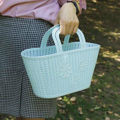 软提塑料浴洗量澡篮家用手大号大容F758M59M女款学生宿舍收纳室沐