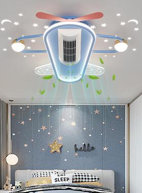 无叶吸风扇灯22042儿卧室灯男带风扇顶灯飞孩机造型创意卡通童女