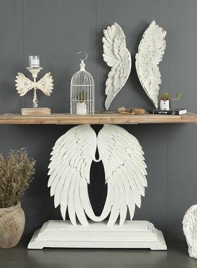 FMM欧法式复实木玄关台靠墙厅长条式案入户门玄关桌客厅走廊装饰