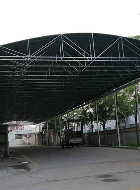 型电动WRH仓推拉棚户外移动推拉雨棚大伸厂缩蓬移动推拉库篷遮阳