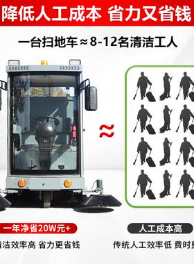 功电动清扫地车小32733区工厂车间环式卫扫车生产厂家多能驾驶扫
