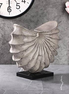 中式板抽象艺术摆件样房售楼处电视柜玄摆设71120几关何树脂软装