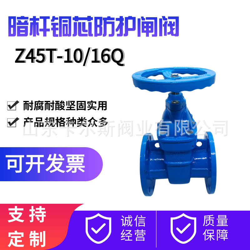 球墨铸铁暗杆防护闸阀硬密封