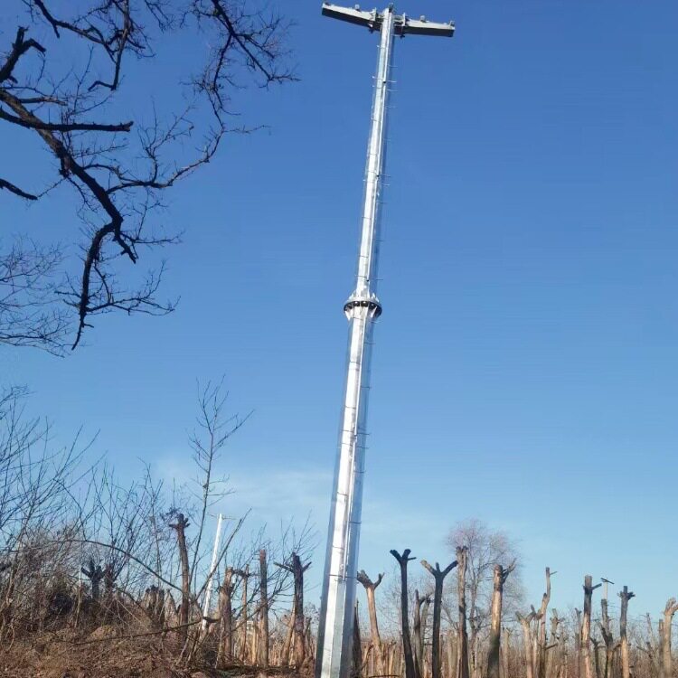 110kV/35kV电力转角钢管杆组立