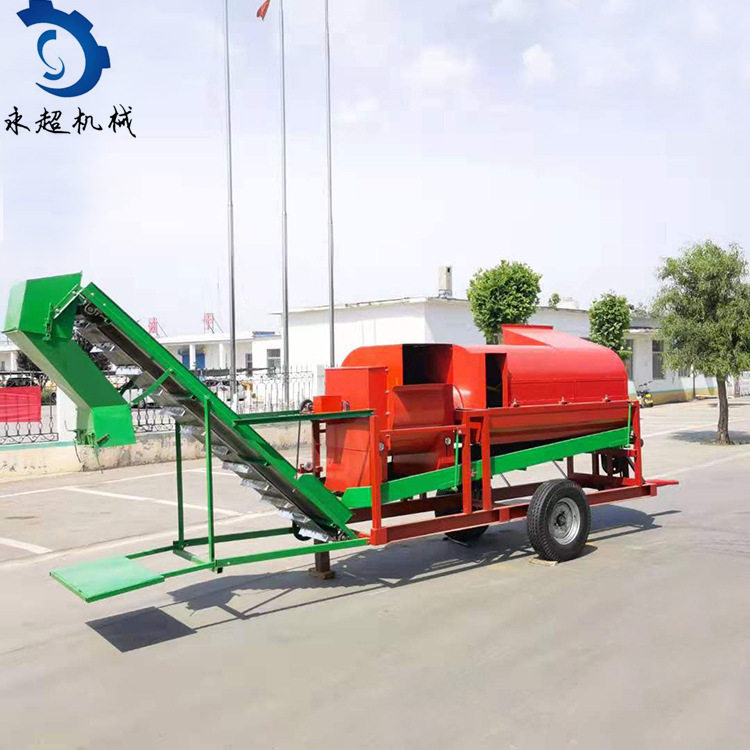 鲜花生摘果机自走式花生摘果机干湿两用花生脱果机新型花生打果机