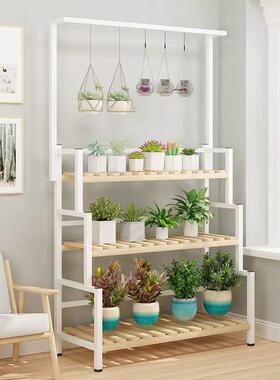 式铁艺花架置物架台花架子客厅落地室内多多肉阳植层物TKZ靠墙花