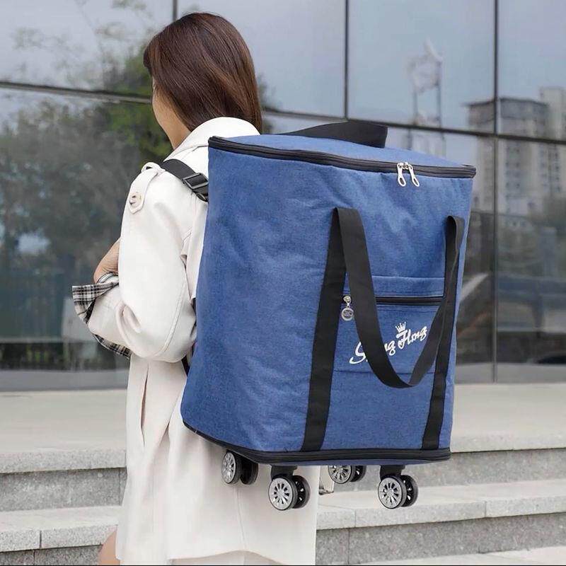 超提容见详情量行李袋装男女手双肩旅行包万向轮无拉杆大收纳搬家