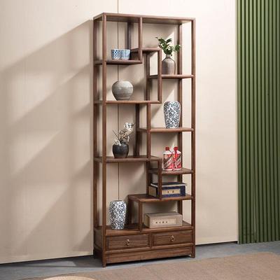 屏实木博古架小型新中式现代简约客示CBZ茶室置物展架风隔断多厅