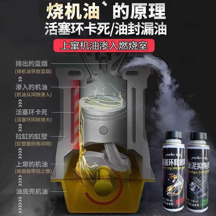 汽车发动机机油环活油塞环释CKA放治剂免拆烧理机油精添加