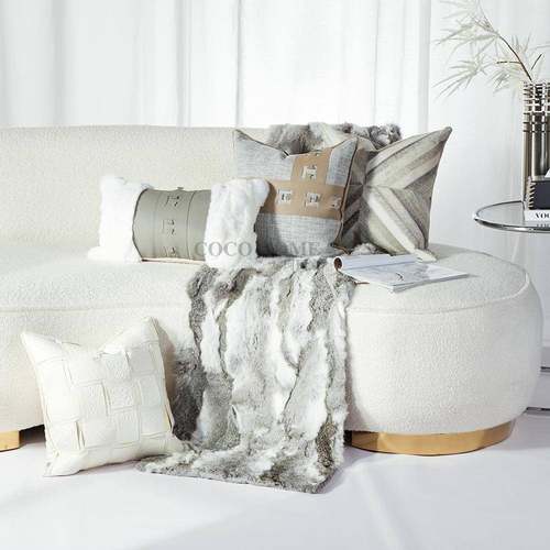 奶油风抱枕套美式高级家用飘窗客厅沙发靠枕腰枕靠背床头靠垫床旗