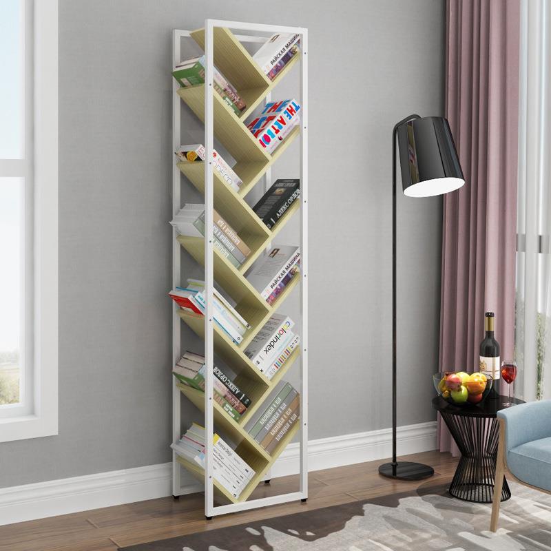 树形书架落地创意儿童书柜书架简约现代置物架省空间简易铁艺书架