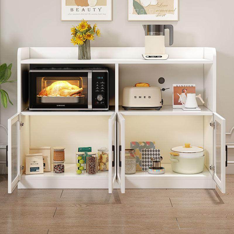 小户型实木餐边柜置物架落地多层烤箱微波炉玻璃门架子新款,纺织面料/辅料/配套,纺织机械配件,淘宝优惠券,粉丝福利购,淘宝优惠卷