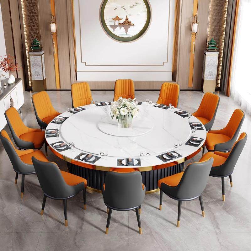 酒店电动大圆桌岩板餐桌饭店圆形电磁炉火锅桌现货包厢大厅宴会桌,纺织面料/辅料/配套,纺织机械配件,淘宝优惠券,粉丝福利购,淘宝优惠卷