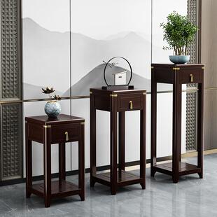 花架子客厅落地式置物架花盆架绿萝架新中式实木花架花几2023新款