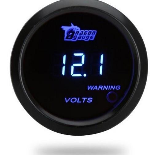 52mm赛车改装电压表12-24V赛车越野车大巴游艇电瓶显示表