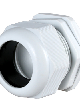 白色M型公制防水葛兰头内螺旋防水电缆接头固定电缆接头