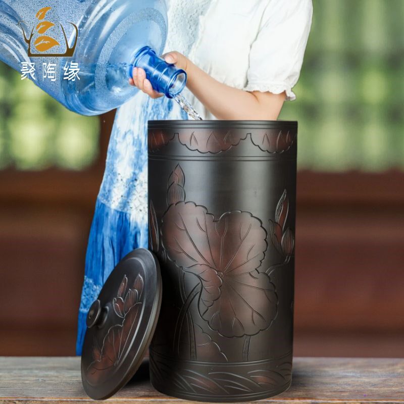 储水桶陶瓷水缸老式家用纯净水桶蓄水养水大容量茶道泡茶抽水款新,家庭/个人清洁工具,水桶,淘宝优惠券,粉丝福利购,淘宝优惠卷