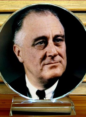 富兰克林罗斯福总统收藏品礼物摆设人偶模型礼品工艺品水晶摆件