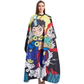 国潮风发廊专用理发围布网红款 剪发围布定制 防水复古理发店加长版