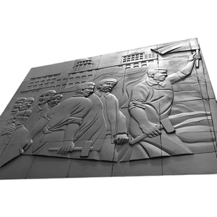 仿古砖雕文化革命红军八路军抗战人物题材青砖雕刻刻字古建文化墙