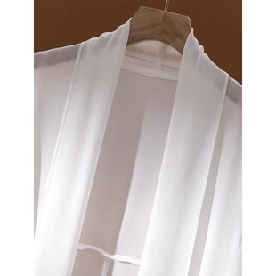 防晒衣女2023新款夏季中长款薄款罩衫披肩外搭设计感雪纺开衫外套