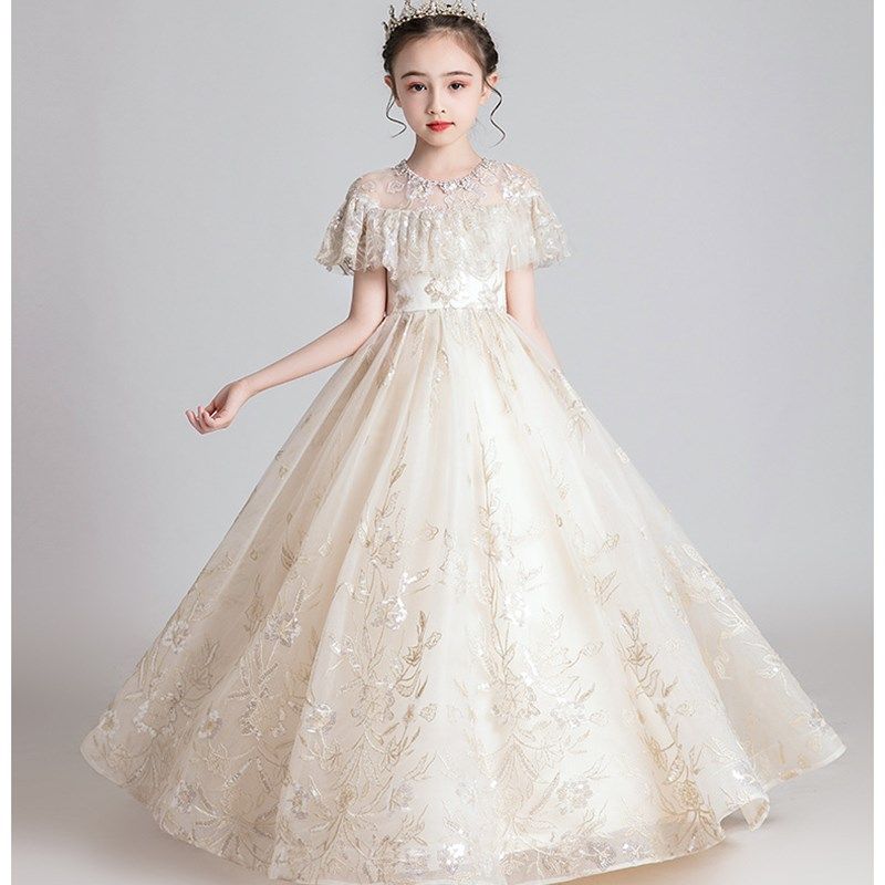 女童礼服公主裙蓬蓬纱儿童婚纱主持人晚礼服钢琴演出服秋冬装洋气