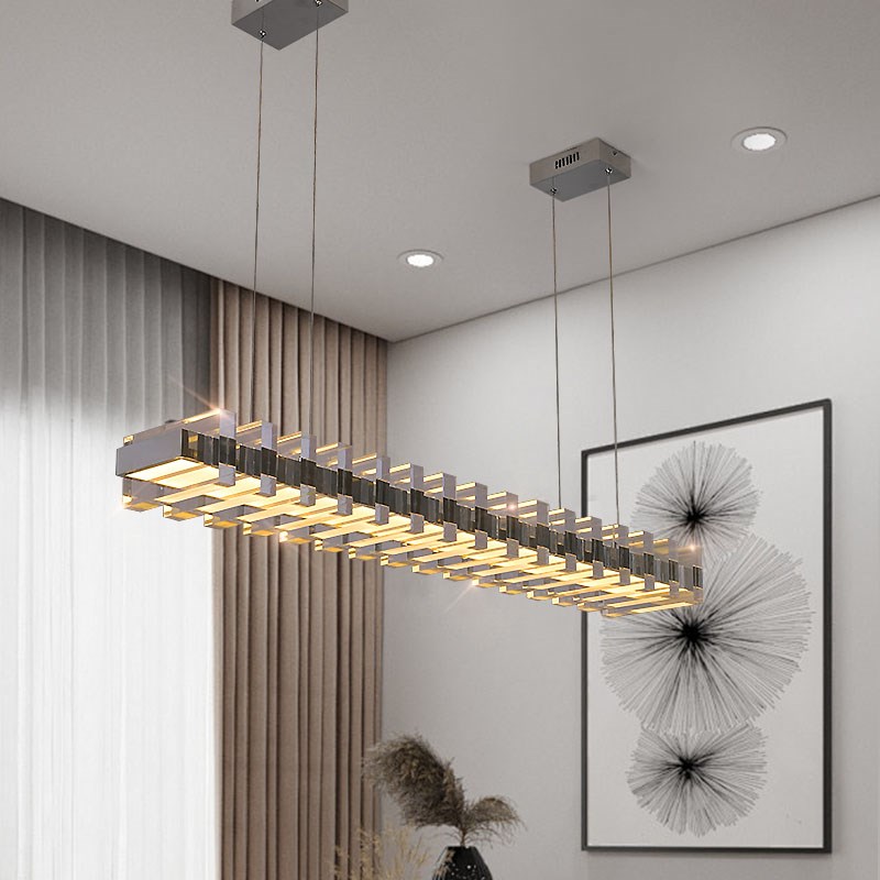 设计师餐厅别墅岛台吧台一字长条售楼处前台奢华吊灯样板房装饰灯